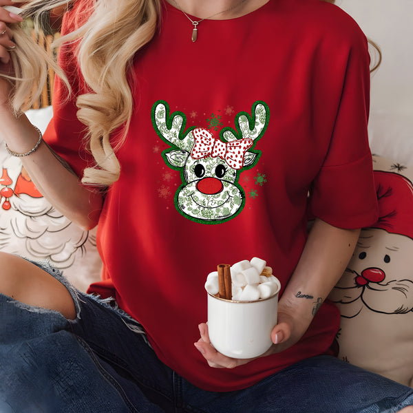 Decorative Green Reindeer DTF