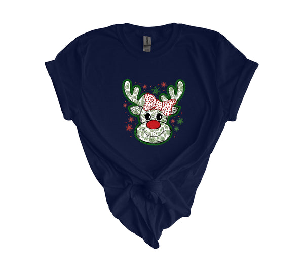Decorative Green Reindeer DTF
