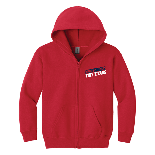 Curtsinger Red Full Zip Hooded Sweatshirt