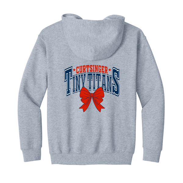 Curtsinger Tiny Titans Bow Full Zip Hooded Sweatshirt