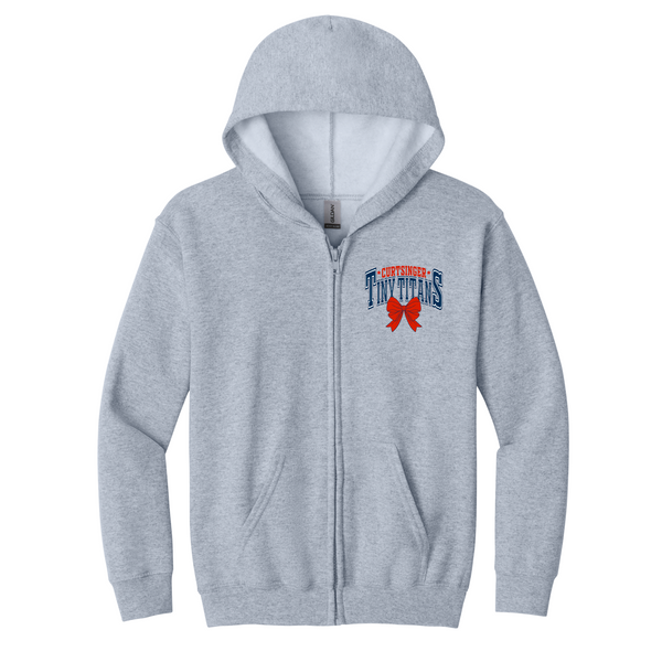 Curtsinger Tiny Titans Bow Full Zip Hooded Sweatshirt