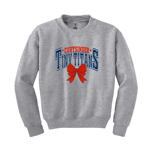 Curtsinger Tiny Titans Bow Sweatshirt