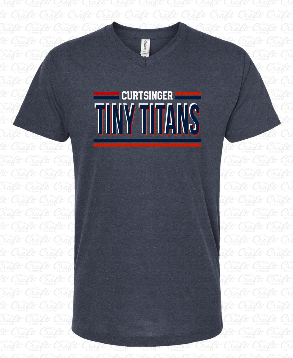 Curtsinger Tiny Titans Classic V-Neck T-Shirt – Frisco Craft Studio