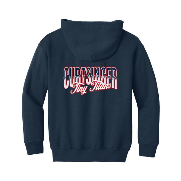 Curtsinger Navy Full Zip Hooded Sweatshirt