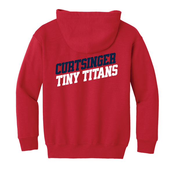 Curtsinger Red Full Zip Hooded Sweatshirt