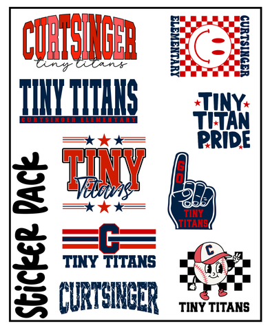Curtsinger Tiny Titans 5x7 Sticker Pack