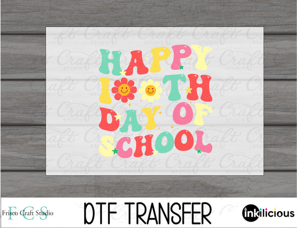 Happy 100 Days Flower DTF