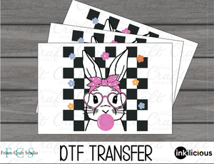 Easter Checker Bunny with Bubble