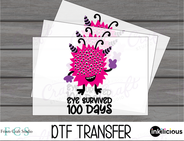 Pink Eye Survived 100 Days-DTF Transfer