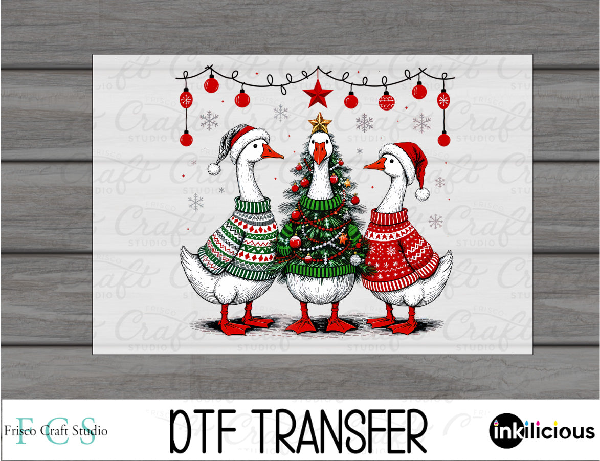 Christmas Geese DTF