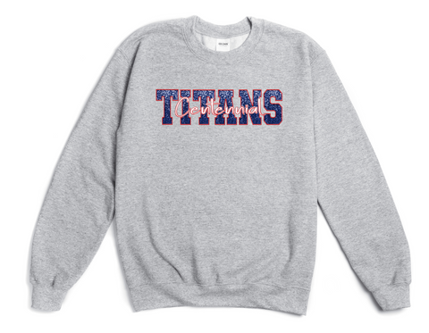 Faux Glitter Sequin Centennial Titans Sweatshirt