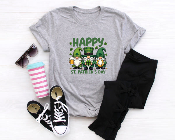 Happy St. Patrick's Day Gnomes DTF