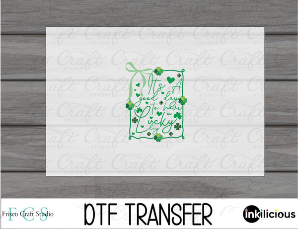 Good Day to have Luck Box and Bow DTF