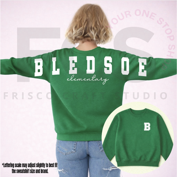 Bledsoe Elementary Marquee Letter Sweatshirt