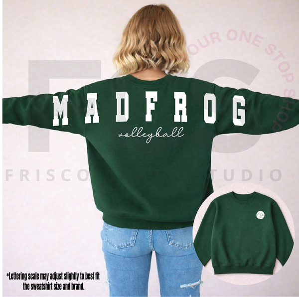 Mad Frog Volleyball Marquee Letter Sweatshirt