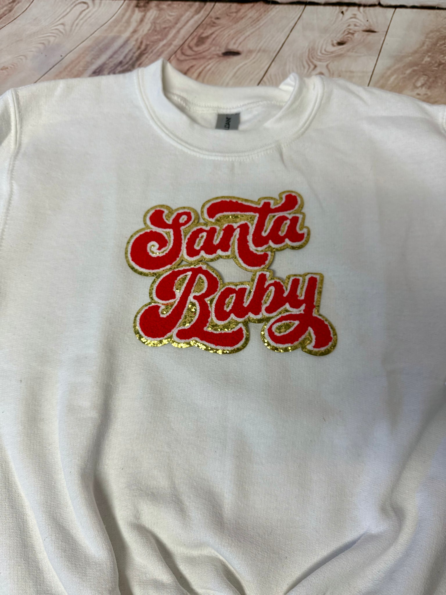 Santa Baby Red and Gold 6"