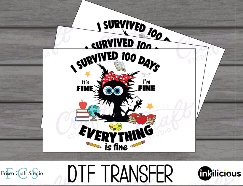 100 Days Of School DTF