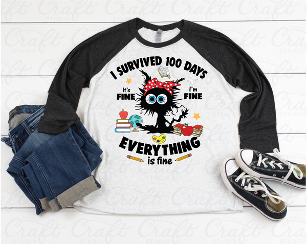 I Survived 100 Days of School-DTF Transfer