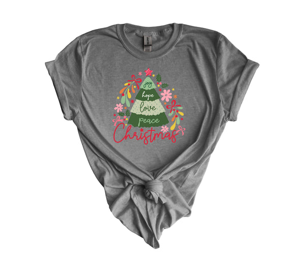 Joy Hope Love Peace Christmas DTF