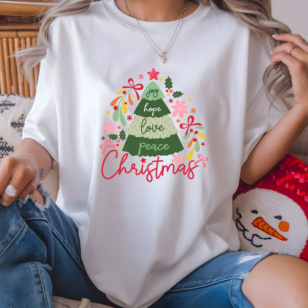 Joy Hope Love Peace Christmas DTF