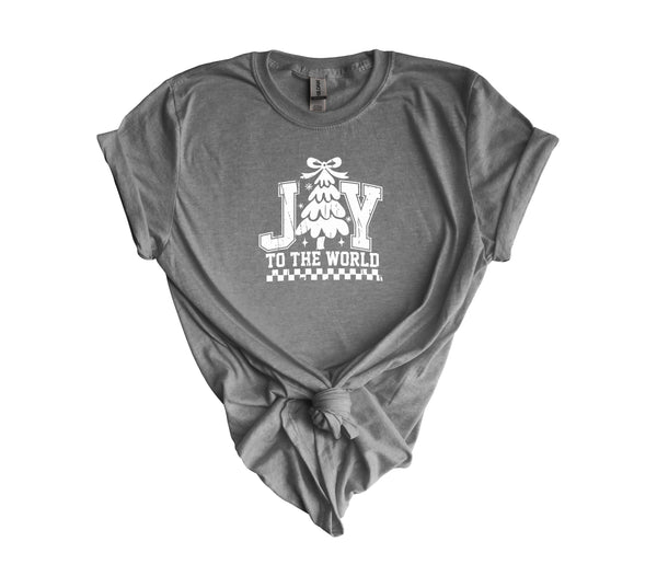 Joy to the World Distressed White DTF