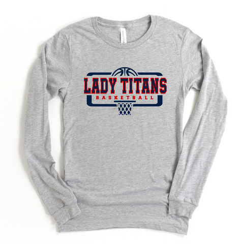 Lady Titans Basketball Long Sleeve Cotton Shirt
