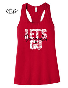 Let's Go Renegades Flowy Racerback Tank - Red