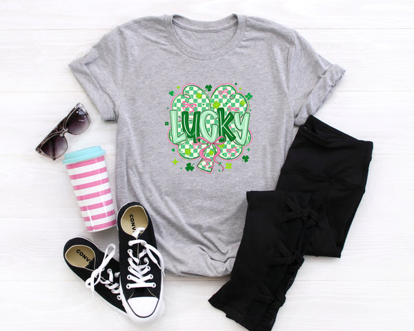Lucky Checkered Bows DTF