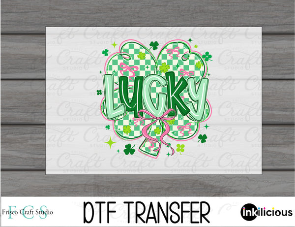 Lucky Checkered Bows DTF