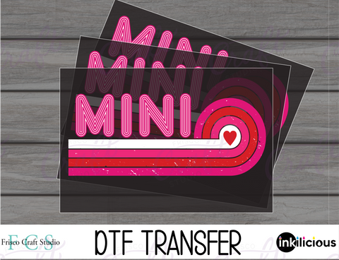 Mini Valentines-Iron On Decal, Press and Go