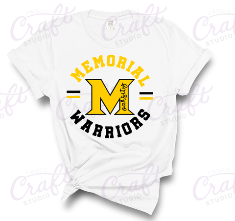 Varisty M Rounded Cheer Shirt-Comfort Color