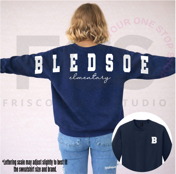 Bledsoe Elementary Marquee Letter Sweatshirt