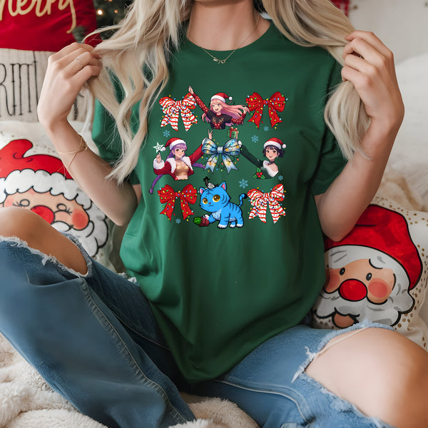 Coquette Bow Huntrix Christmas DTF