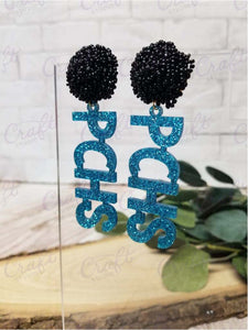 PCHS Acrylic Earrings_Football Booster