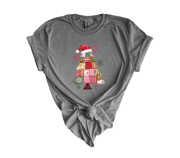 Patchwork Christmas Tree DTF