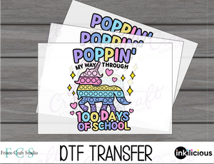 Poppin' 100 Days of School-DTF Transfer