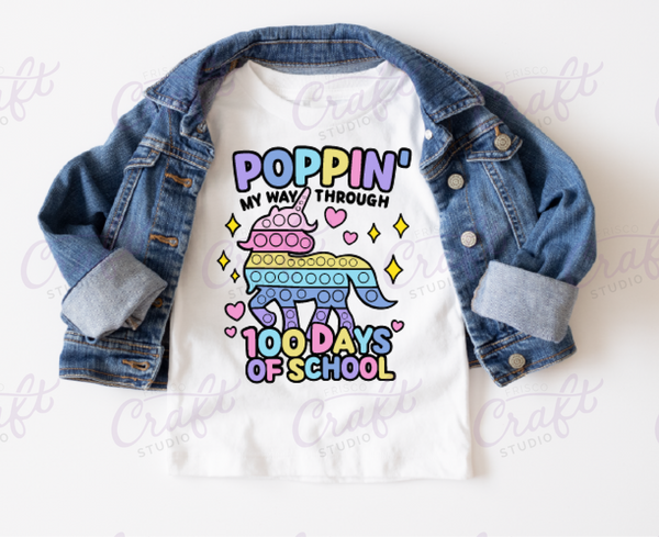 Poppin' 100 Days of School-DTF Transfer