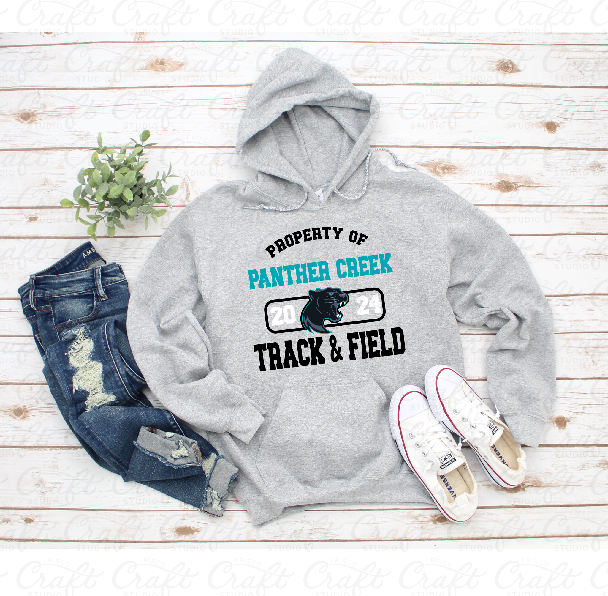 Property of Panther Creek Track & Field Hoodie