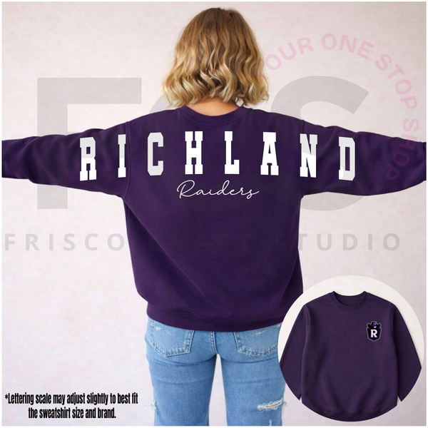 Richland Raiders Marquee Letter Sweatshirt