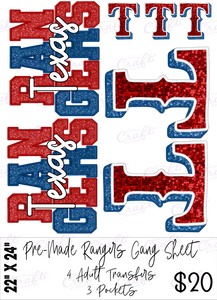 Pre made Gang Sheet-Rangers (22x24)