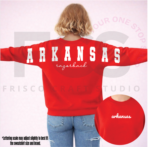 Arkansas Razorbacks Marquee Letter Sweatshirt