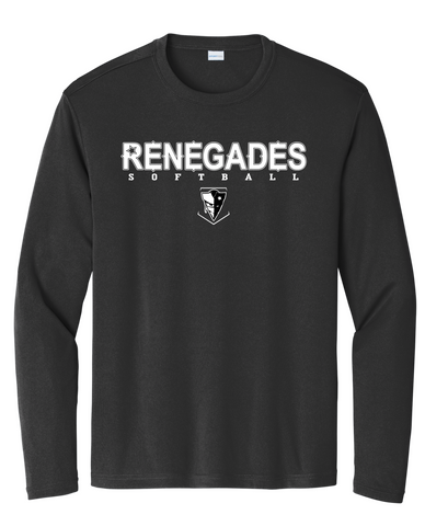 Renegades Softball Vintage Long Sleeve Dri-Fit - Black