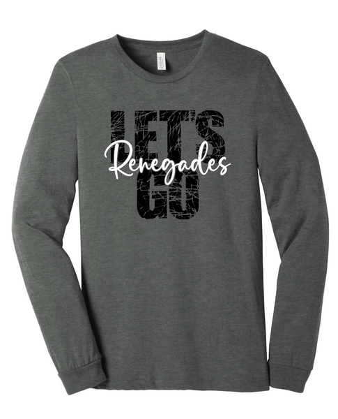 Let's Go Renegades Cotton Long Sleeve - Charcoal