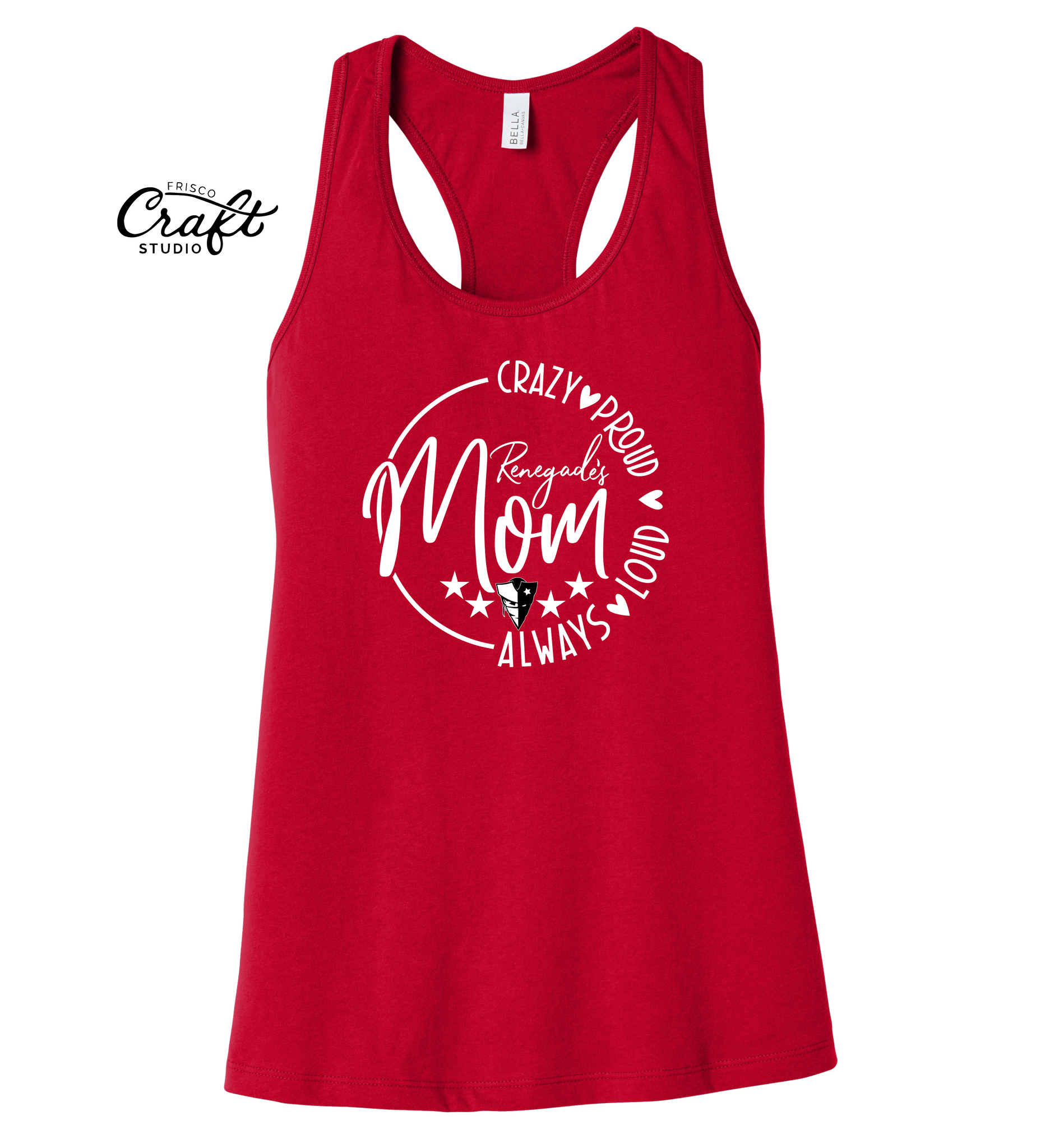 Renegades Mom Flowy Racerback Tank - Red