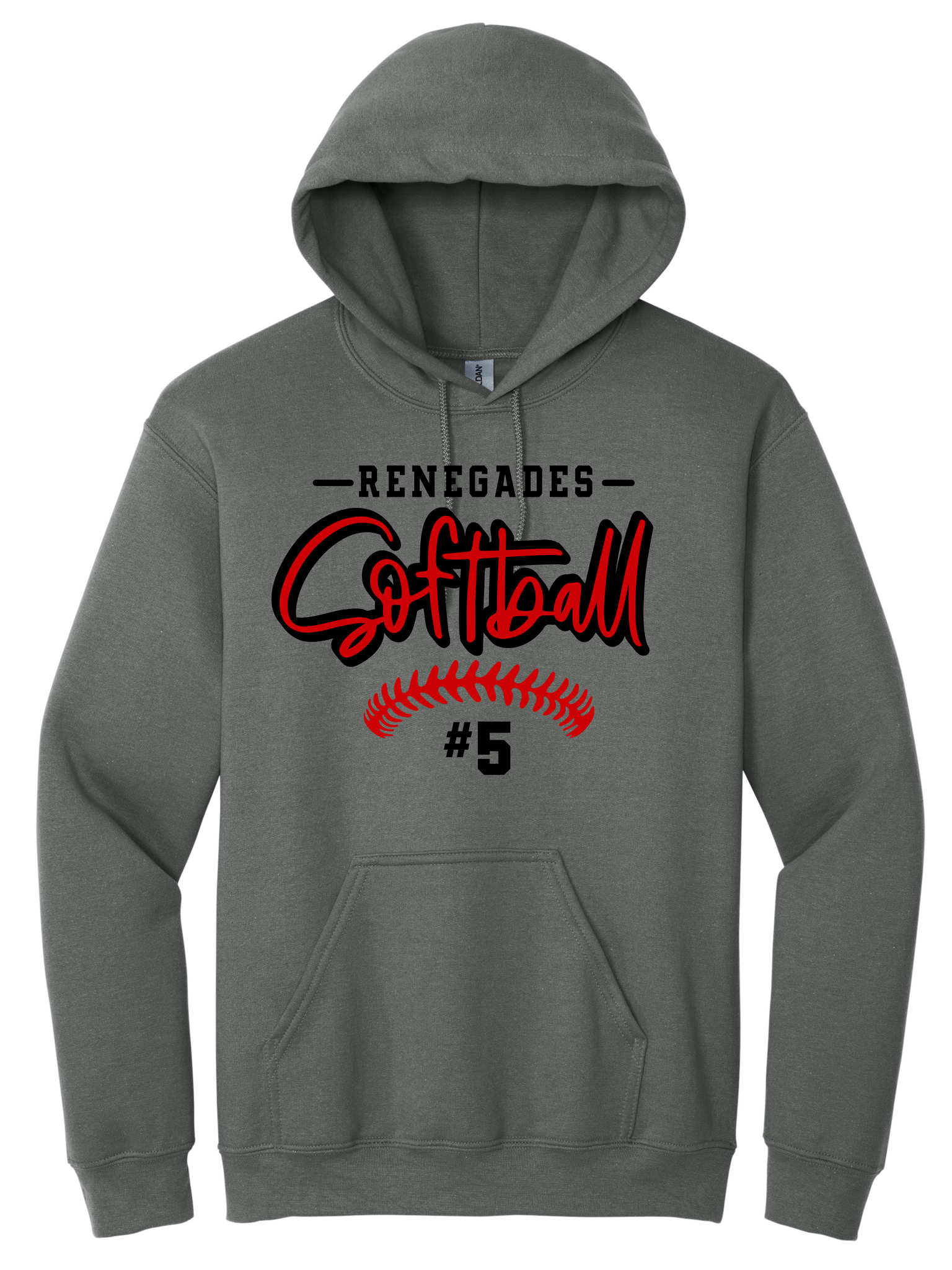 Renegades Softball Classic Hoodie - Charcoal