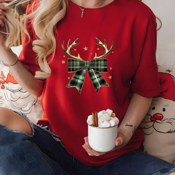 Reindeer Retro Bow DTF