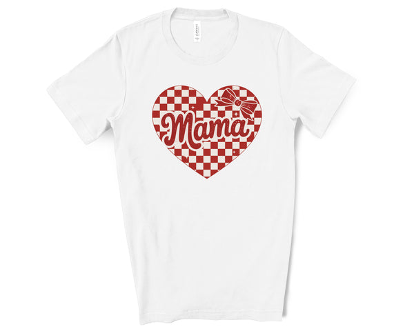 Retro Mama Checkered Heart DTF