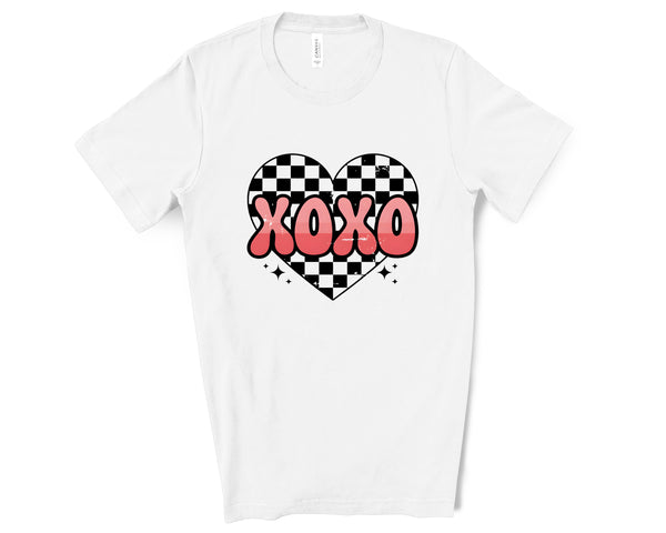 Retro XOXO Checkered Heart DTF