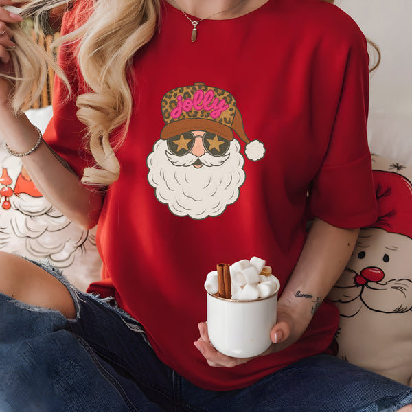 Santa Leopard Hat DTF