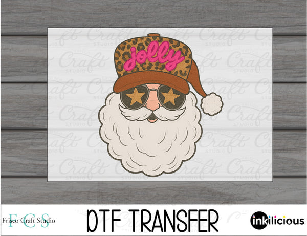Santa Leopard Hat DTF